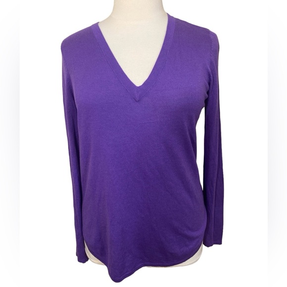 🤑 CLEARANCE🤑 Silk Blend V Neck Long Sleeve tunic sweater - Picture 1 of 7